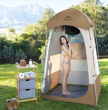 13 629 р. Палатка Naturehike душ-туалет, алюминиевый каркас, коричневый Naturehike nh21zp005-br  с доставкой в г. Кемерово. Увеличить фотографию 8