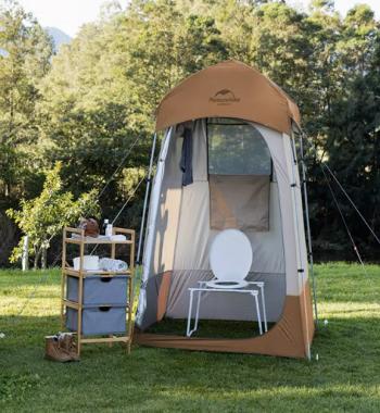 13 629 р. Палатка Naturehike душ-туалет, алюминиевый каркас, коричневый Naturehike nh21zp005-br  с доставкой в г. Кемерово. Увеличить фотографию 7
