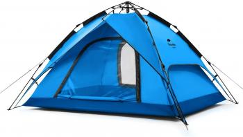 8 529 р. Палатка Naturehike 3-местная, быстросборная, синяя Naturehike nh21zp008-3bl  с доставкой в г. Кемерово. Увеличить фотографию 2