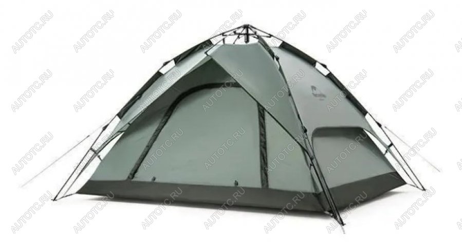 9 169 р. Палатка Naturehike 3-местная, быстросборная, серо-зеленая Naturehike nh21zp008-3ggr  с доставкой в г. Кемерово