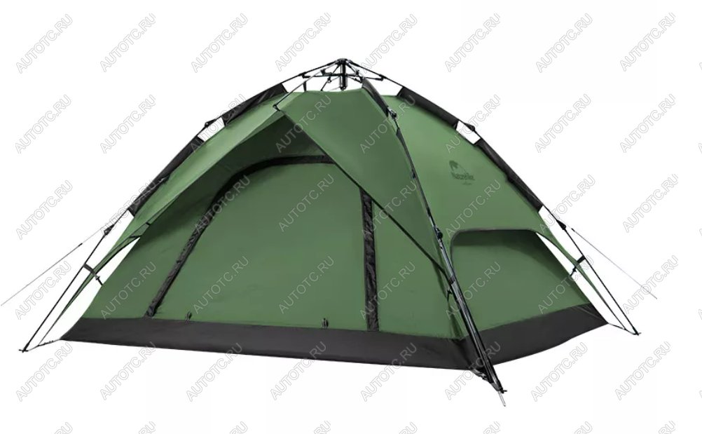 9 179 р. Палатка Naturehike 4-местная, быстросборная, зеленая Naturehike nh21zp008-4fgr  с доставкой в г. Кемерово