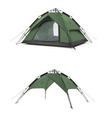 8 249 р. Палатка Naturehike 4-местная, быстросборная, серо-зеленая Naturehike nh21zp008-4ggr  с доставкой в г. Кемерово. Увеличить фотографию 3