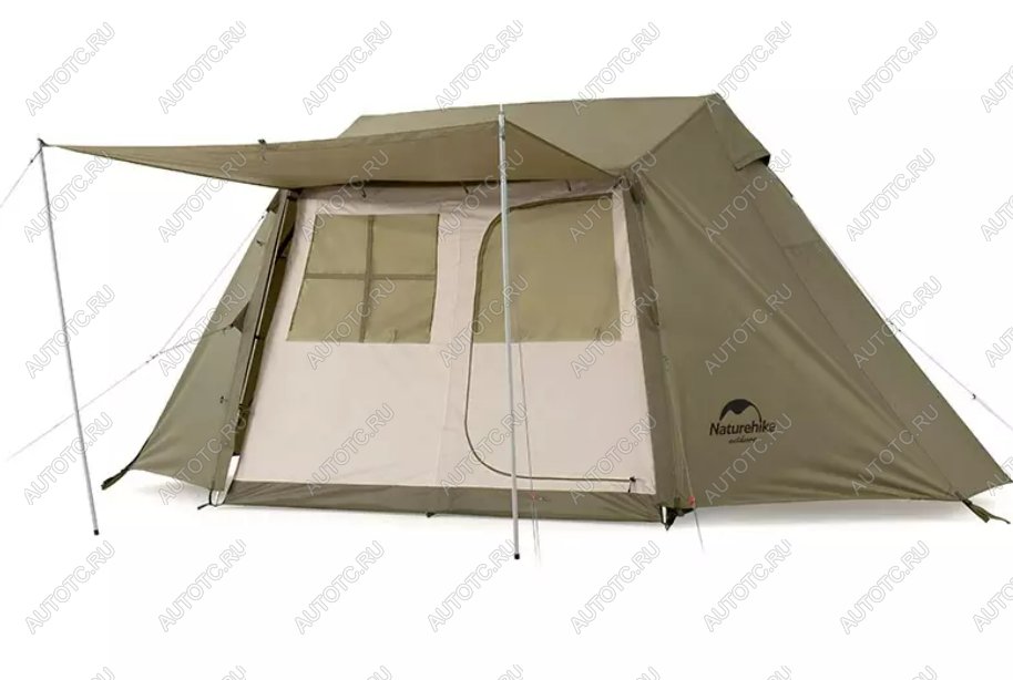 29 739 р. Палатка Naturehike Village 5.0 4-местная, алюминиевый каркас, снежная юбка, зеленая Naturehike nh21zp009-agr  с доставкой в г. Кемерово