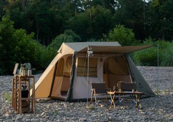 29 739 р. Палатка Naturehike Village 5.0 4-местная, алюминиевый каркас, снежная юбка, зеленая Naturehike nh21zp009-agr  с доставкой в г. Кемерово. Увеличить фотографию 3