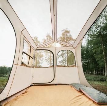 29 739 р. Палатка Naturehike Village 5.0 4-местная, алюминиевый каркас, снежная юбка, бежевая Naturehike nh21zp009-kh  с доставкой в г. Кемерово. Увеличить фотографию 17