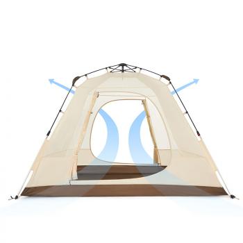 13 949 р. Палатка Naturehike Ango 3-местная, быстросборная, бежевая Naturehike nh21zp010-kh  с доставкой в г. Кемерово. Увеличить фотографию 5
