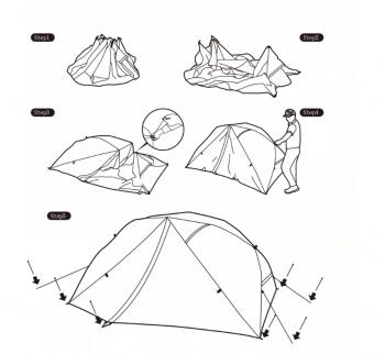 15 519 р. Палатка Naturehike Canyon 2-местная, быстросборная, зеленый Naturehike nh22zp005-agr  с доставкой в г. Кемерово. Увеличить фотографию 2