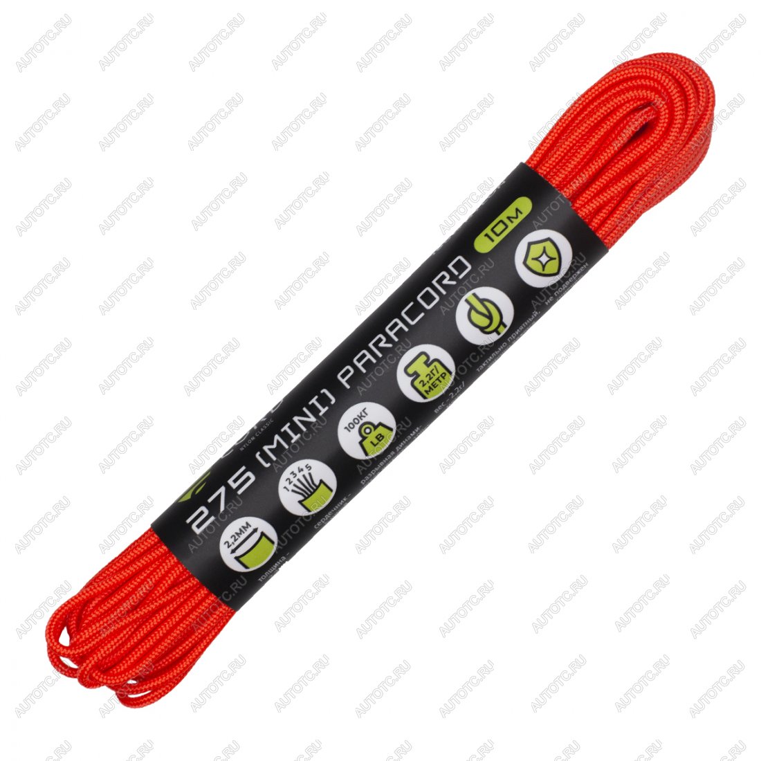 329 р. Паракорд 275 (мини) CORD nylon 10м световозвращающий (neon orange) CORD 275.n10.lm.n.o  с доставкой в г. Кемерово