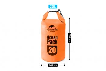 1 119 р. Гермомешок Naturehike Ocean Pack 20 л. (оранжевый) Naturehike fs15m010-j-20or  с доставкой в г. Кемерово. Увеличить фотографию 2
