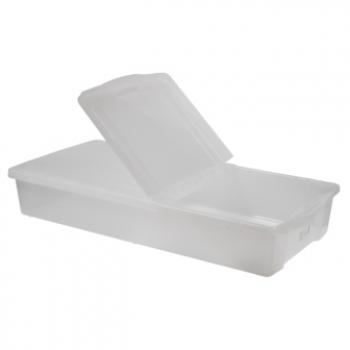 3 879 р. Короб для хранения IRIS UNDER-BED PLASTIC BOX 46л, прозрачный IRIS OHYAMA ub950cl  с доставкой в г. Кемерово. Увеличить фотографию 2