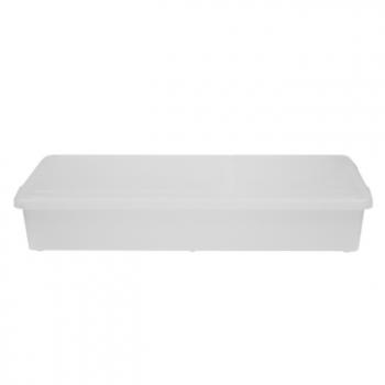 3 879 р. Короб для хранения IRIS UNDER-BED PLASTIC BOX 46л, прозрачный IRIS OHYAMA ub950cl  с доставкой в г. Кемерово. Увеличить фотографию 3