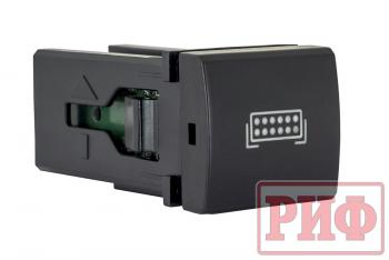 909 р. Кнопка ВКЛВЫКЛ, голубой, FRONT LIGHTS TOYOTA 22x22 РИФ rif22-1-7111904  с доставкой в г. Кемерово. Увеличить фотографию 1