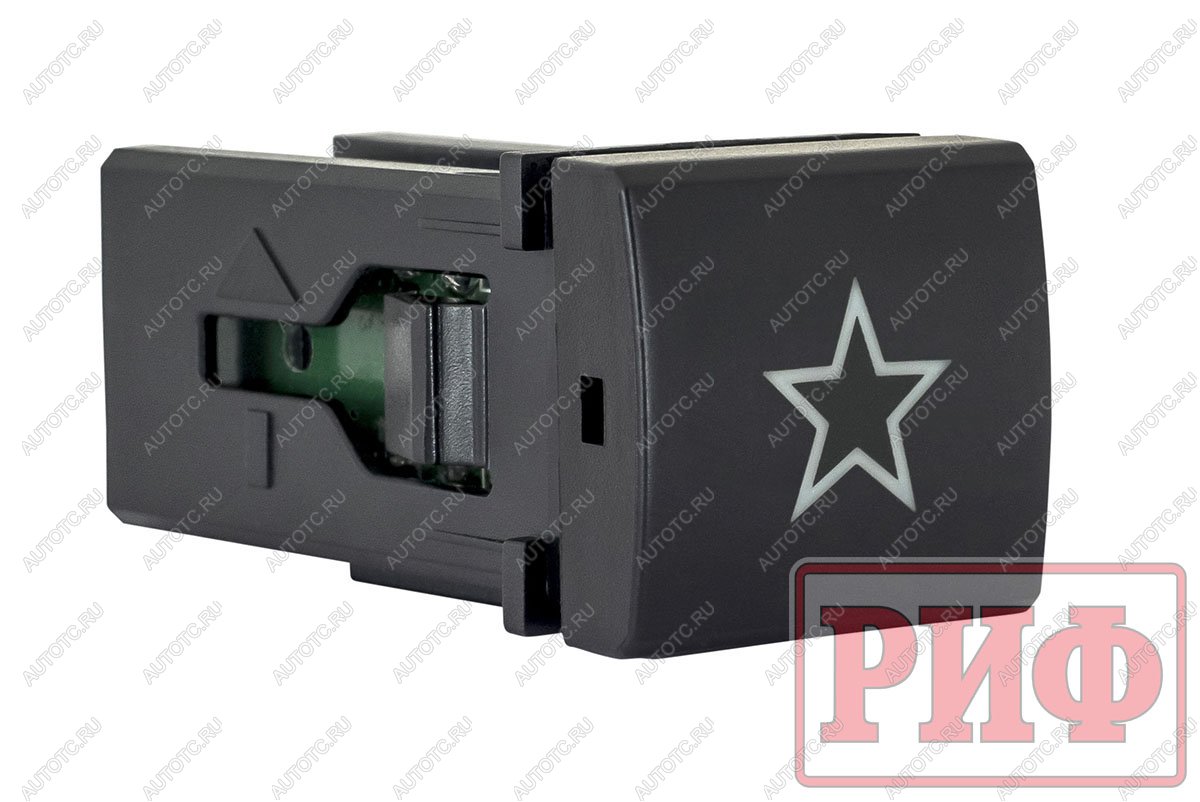 909 р. Кнопка ВКЛВЫКЛ, голубой, универсальная, TOYOTA 22x22 РИФ rif22-1-7112204  с доставкой в г. Кемерово