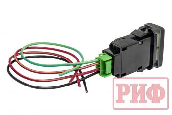 789 р. Кнопка ВКЛВЫКЛ, белый, REAR DIFF LOCK TOYOTA 40x20 горизонтальная РИФ rif22-1-1109614  с доставкой в г. Кемерово. Увеличить фотографию 3