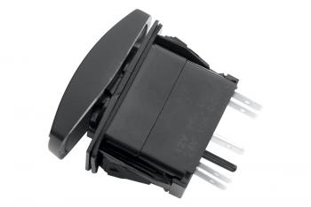 529 р. Переключатель ВКЛВЫКЛ, белый, ДВОЙНОЙ LED СВЕТ РИФ rif22-1-1101800  с доставкой в г. Кемерово. Увеличить фотографию 2