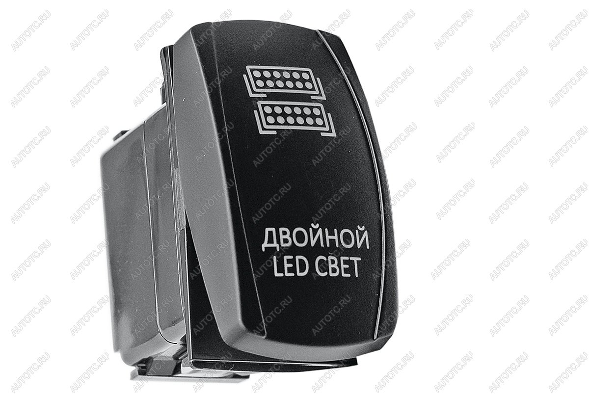 529 р. Переключатель ВКЛВЫКЛ, белый, ДВОЙНОЙ LED СВЕТ РИФ rif22-1-1101800  с доставкой в г. Кемерово