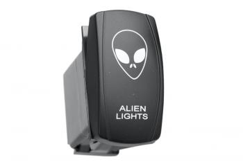 699 р. Переключатель ВКЛВЫКЛ, белый, ALIEN LIGHTS РИФ rif22-1-1102900  с доставкой в г. Кемерово. Увеличить фотографию 1