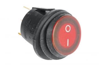 119 р. Переключатель ВКЛВЫКЛ, красный, круглый РИФ rif22-1-2106100  с доставкой в г. Кемерово. Увеличить фотографию 3