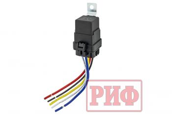 769 р. Реле влагозащищенное с колодкой 12В 40А SPDT РИФ rif22-2-1000100  с доставкой в г. Кемерово. Увеличить фотографию 1