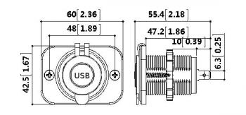 969 р. Розетка USB 3,1А c монтажной панелью РИФ rif22-4-1008800  с доставкой в г. Кемерово. Увеличить фотографию 4