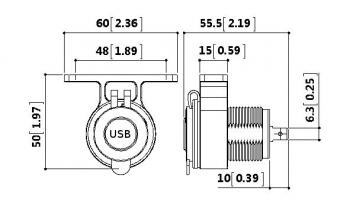 909 р. Розетка USB 3,1А на кронштейне РИФ rif22-4-1009000  с доставкой в г. Кемерово. Увеличить фотографию 5