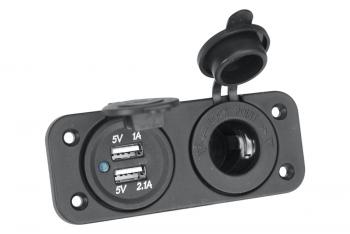 1 249 р. Розетка комбинированная с USB 3,1А на монтажной панели РИФ rif22-4-1009100  с доставкой в г. Кемерово. Увеличить фотографию 3