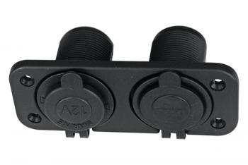 1 249 р. Розетка комбинированная с USB 3,1А на монтажной панели РИФ rif22-4-1009100  с доставкой в г. Кемерово. Увеличить фотографию 2