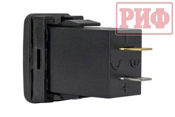 1 589 р. Розетка USB 2 QC 3.0 с вольтметром для Toyota 32x20 РИФ rif22-4-1013500  с доставкой в г. Кемерово. Увеличить фотографию 2