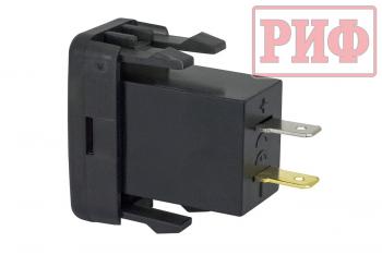 1 849 р. Розетка USB Type C, QC 3.0 с вольтметром для Toyota 40x20 РИФ rif22-4-1013600  с доставкой в г. Кемерово. Увеличить фотографию 2