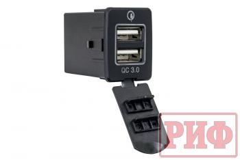 1 849 р. Розетка USB 2 QC 3.0 для Nissan 30x22х38 РИФ rif22-4-1013900  с доставкой в г. Кемерово. Увеличить фотографию 1