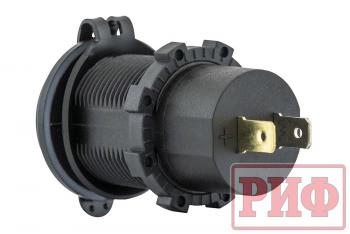 2 549 р. Розетка USB QC 3.0, QC 4.0, синяя подсветка РИФ rif22-4-41470  с доставкой в г. Кемерово. Увеличить фотографию 4