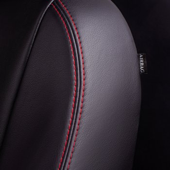 7 199 р. Комплект чехлов для сидений (РЗС 60/40, подлок., 3Г, Илана+Орегон) Lord Autofashion ТУРИН РОМБ  Chery Tiggo 7 PRO (2019-2025) (черный, вставка черная, строчка красная)  с доставкой в г. Кемерово. Увеличить фотографию 7