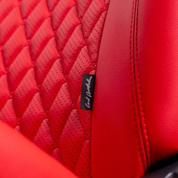 12 499 р. Комплект чехлов для сидений (ЦЗС 2П Орегон) БАЙРОН ст БАЙРОН Lord Autofashion Лада 2113 (2004-2013) (красный, вставка красная, строчка красная)  с доставкой в г. Кемерово. Увеличить фотографию 3