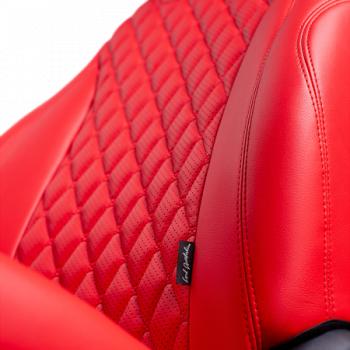 12 499 р. Комплект чехлов для сидений (ЦЗС 2П Орегон) БАЙРОН ст БАЙРОН Lord Autofashion Лада 2113 (2004-2013) (красный, вставка красная, строчка красная)  с доставкой в г. Кемерово. Увеличить фотографию 4