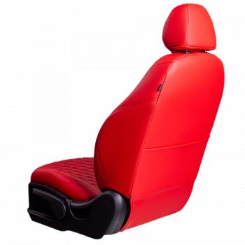 12 499 р. Комплект чехлов для сидений (ЦЗС 2П Орегон) БАЙРОН ст БАЙРОН Lord Autofashion Лада 2113 (2004-2013) (красный, вставка красная, строчка красная)  с доставкой в г. Кемерово. Увеличить фотографию 5
