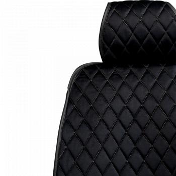4 699 р. Накидка на сиденье (5 мест Хами) ФЕНИКС ст РОМБ Lord Autofashion   (черный, строчка бежевая)  с доставкой в г. Кемерово. Увеличить фотографию 10