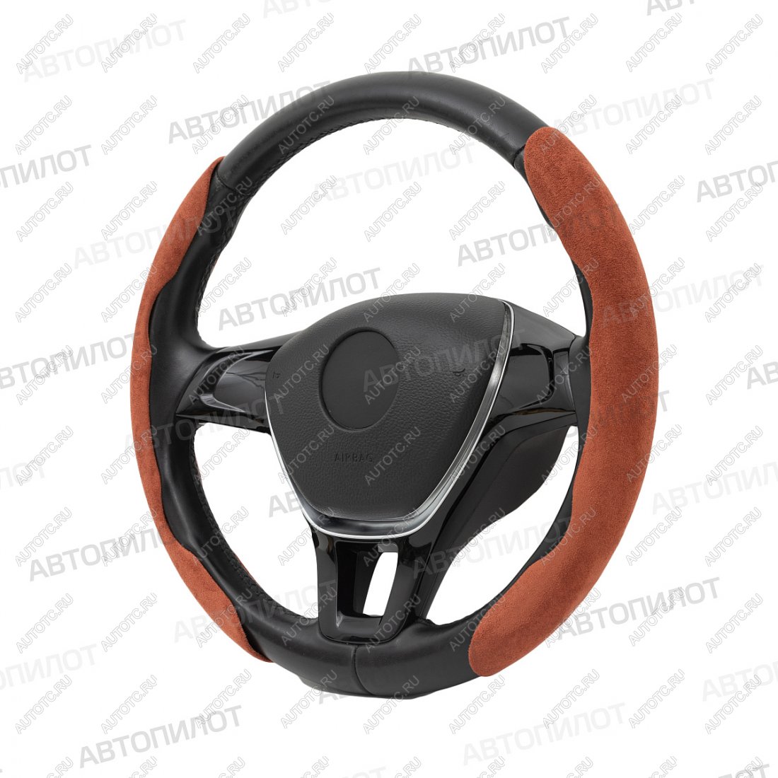 619 р. Накладка на руль (комплект BLW-044 замша) Автопилот Chery Tiggo 4 2-ой рестайлинг (2024-2025) (коричневый)  с доставкой в г. Кемерово