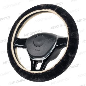 293 р. Оплётка на руль (37-40 см искусственный мех короткий ворс) Автопилот   (серый)  с доставкой в г. Кемерово. Увеличить фотографию 3