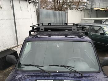 38 899 р. Багажник экспедиционный РИФ 1200х1900 мм для НИВА 5 дв.  rifnva-roof5  с доставкой в г. Кемерово. Увеличить фотографию 2