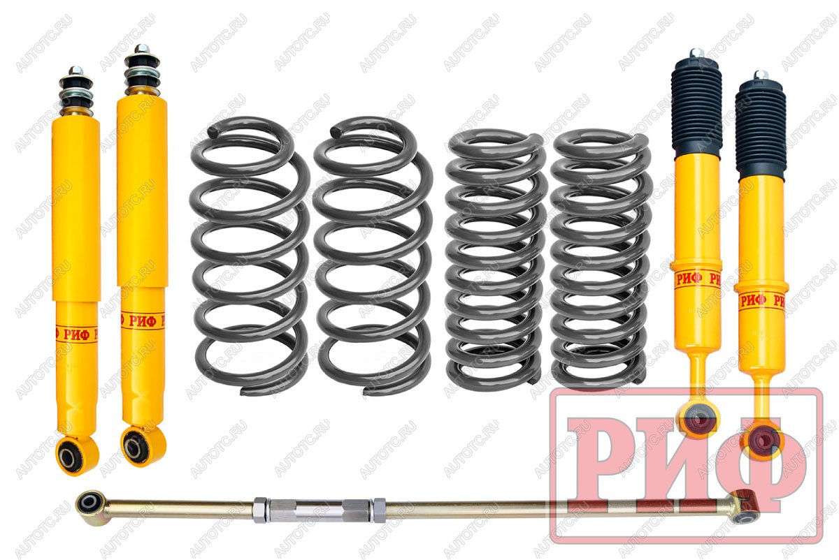79 519 р. Лифт-комплект РИФ Toyota Land Cruiser Prado 120, FJ Cruiser 45 мм жесткий  rif-tlc120-c  с доставкой в г. Кемерово