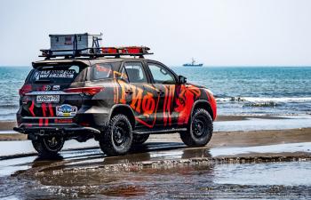 43 849 р. Багажник экспедиционный (корзина) РИФ 1200х2100 мм для Toyota Fortuner 2015+  riffrt-roof1  с доставкой в г. Кемерово. Увеличить фотографию 3