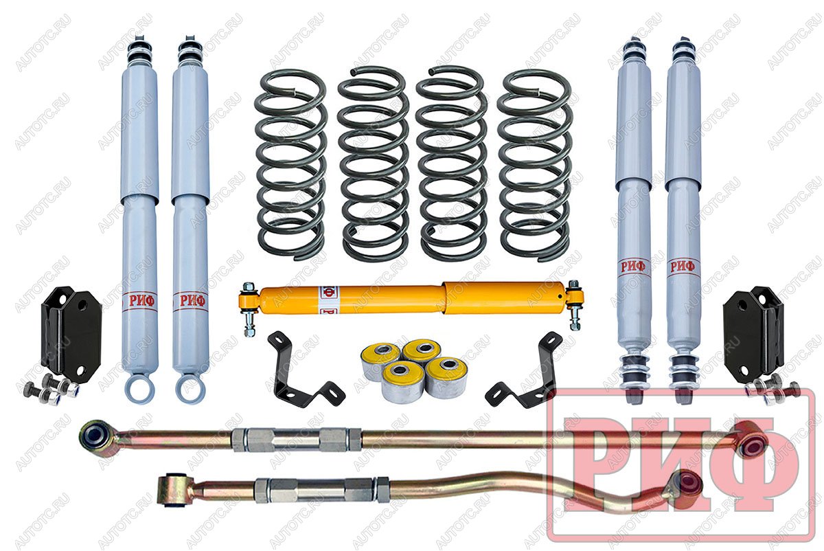 115 269 р. Лифт-комплект РИФ газовый для Toyota Land Cruiser 80105 лифт 50 мм мягкий  rif-tlc80-b-g  с доставкой в г. Кемерово