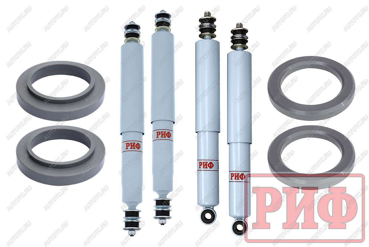 34 299 р. Лифт-комплект РИФ лайт газовый для Toyota Land Cruiser 80105 лифт 20 мм  rif-tlc80-a-g-lite  с доставкой в г. Кемерово