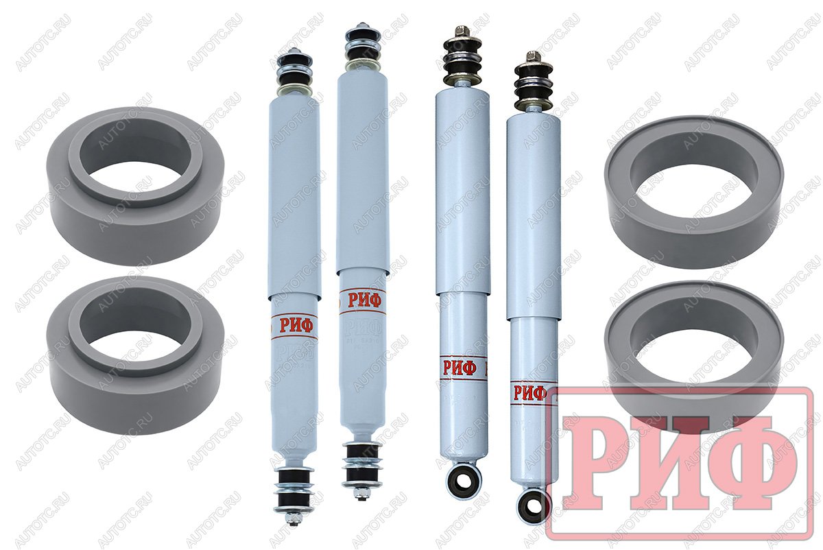 41 259 р. Лифт-комплект РИФ лайт газовый для Toyota Land Cruiser 80105 лифт 50 мм  rif-tlc80-c-g-lite  с доставкой в г. Кемерово