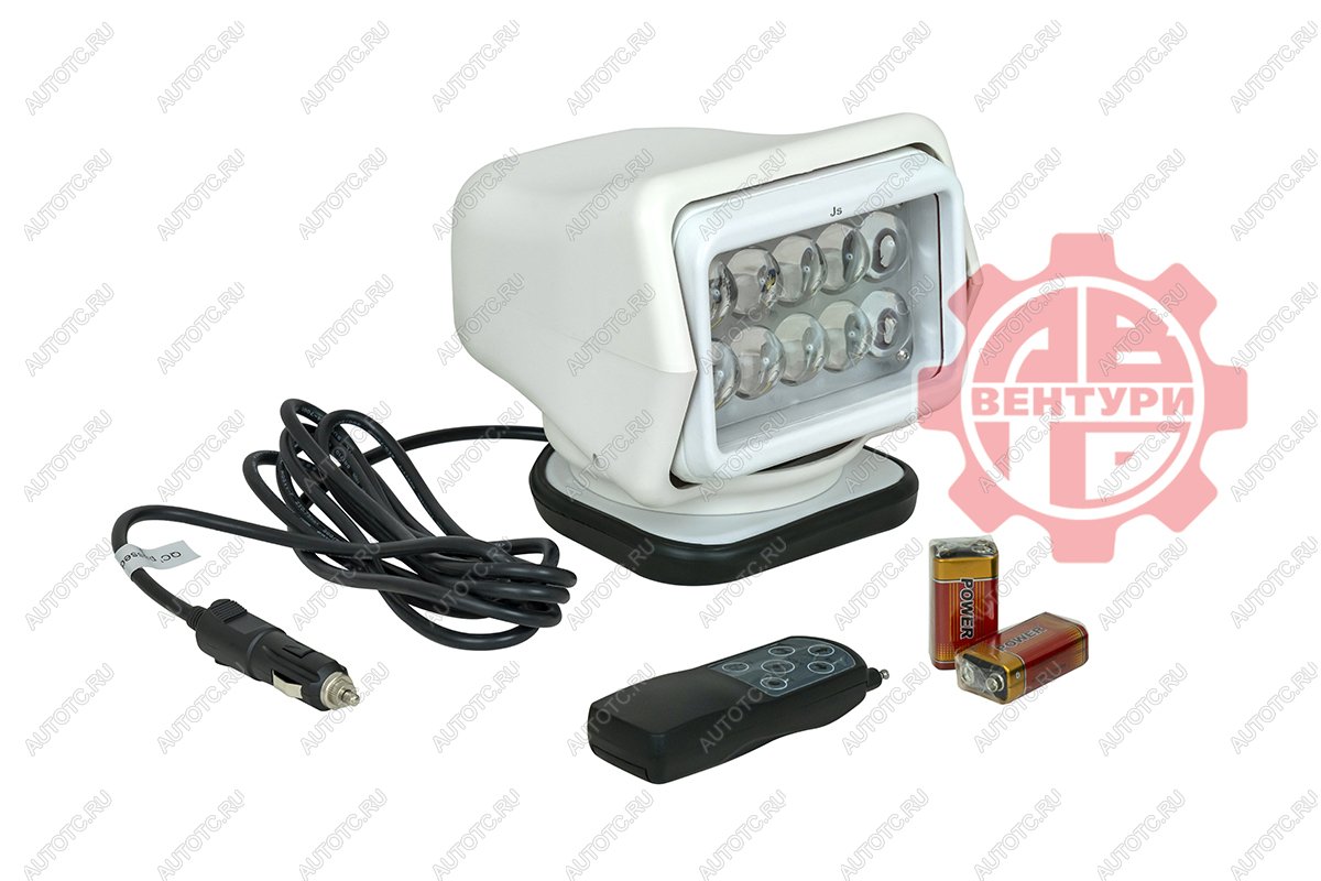 7 099 р. Фара-искатель 12V 50W LED с дистанционным управлением, белый (180х180х175мм) на магните  ch015-50w-wh  с доставкой в г. Кемерово