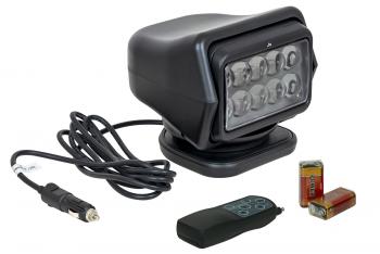Фара-искатель 12V 50W LED с дистанционным управлением, черный (180х180х175мм) на магните  ch015-50w-bl