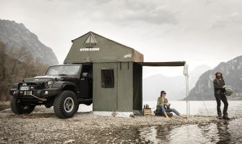 85 039 р. Тамбур к палатке AUTOHOME OVERZONE SMALL STANDARD, тент песочный, высота 220 см  oz05a-3s  с доставкой в г. Кемерово. Увеличить фотографию 1