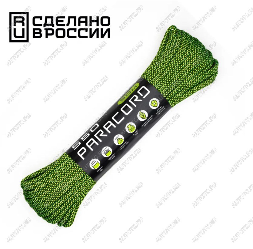 659 р. Паракорд 550 CORD nylon 30м (neon green snake)  550.n30.ngs  с доставкой в г. Кемерово