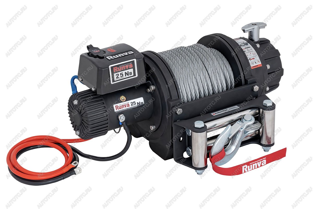 148 359 р. Лебёдка электрическая 12V Runva 25000 lbs влагозащищенная, стальной трос  ewb25000s  с доставкой в г. Кемерово