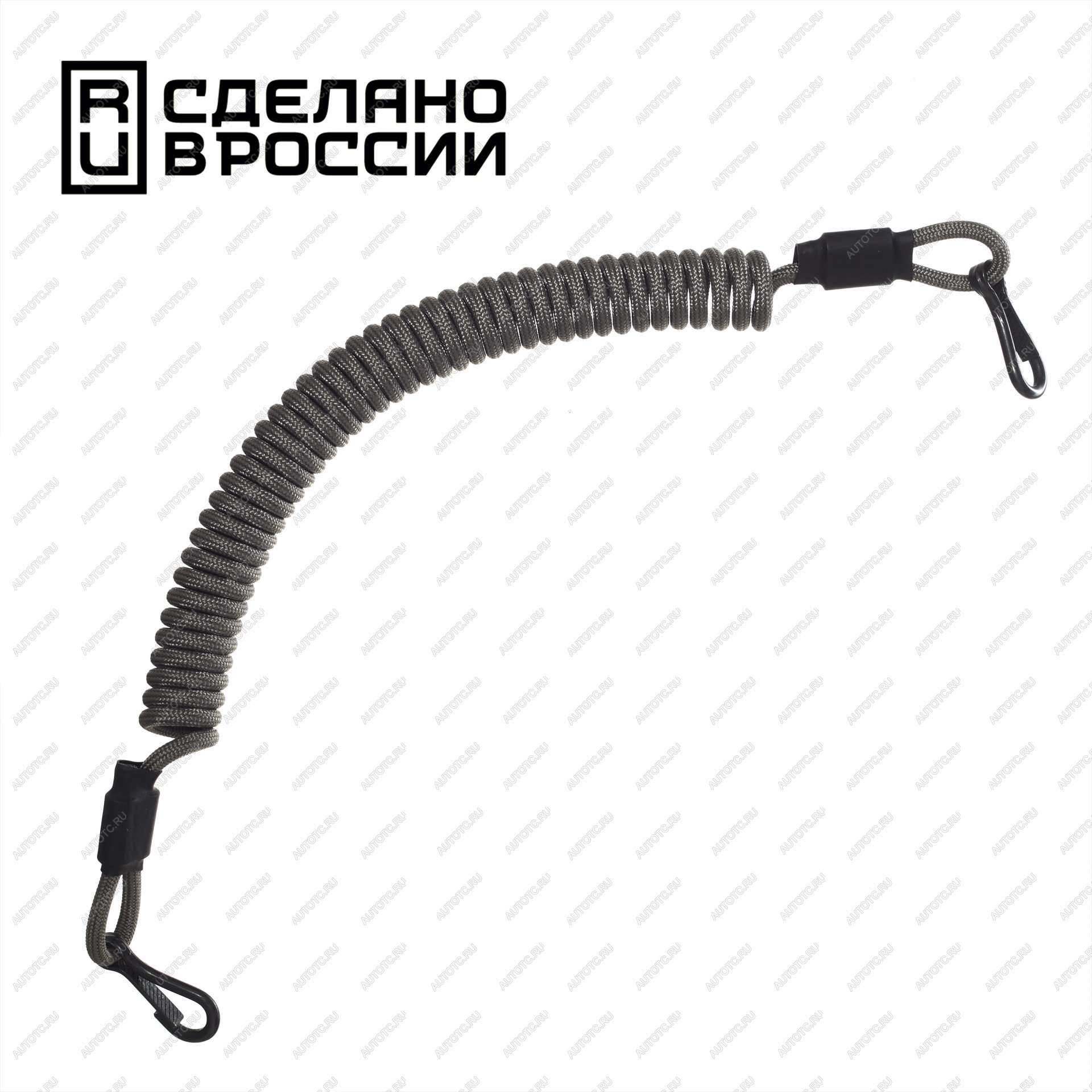399 р. Страховочный тренчик CORD из паракорда с 2 карабинами (grey)  tr.kk.g  с доставкой в г. Кемерово